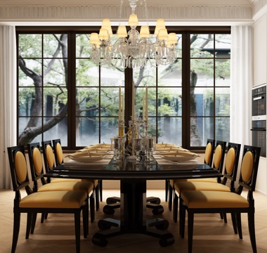 French Luxury Dining Table and Chair European Dining Table and Chair European Luxury Dining Table and Chair Combination