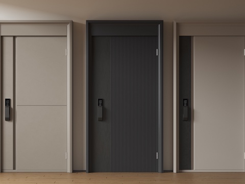 Modern Minimalist Entry Door Middle Ancient Anti-theft Door Top Single Door Sub-mother Door Password Door