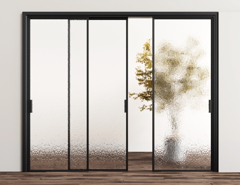 Modern glass sliding door