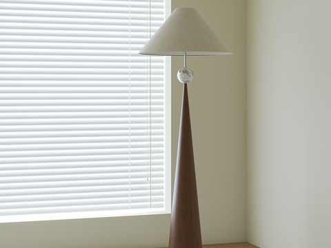 Modern medieval solid wood floor lamp