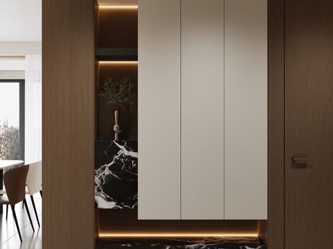 Italian Affordable Luxury Style Entrance Entrance Hall Partition Cabinet