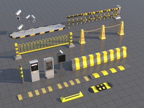 Traffic accessories_speed bump_car stopper_roadblock facilities_gate