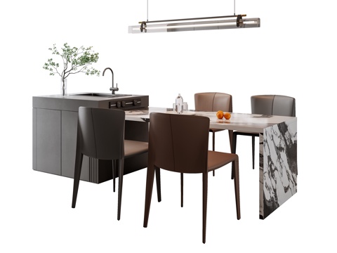 Italian Dining Table and Chair Combination