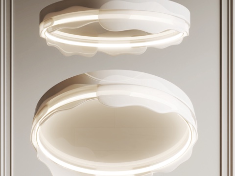 cream ceiling lamp