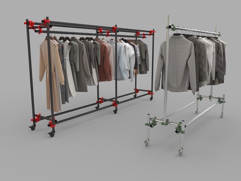 Hanger Display Rack Display Rack Island Rack Movable Scaffold