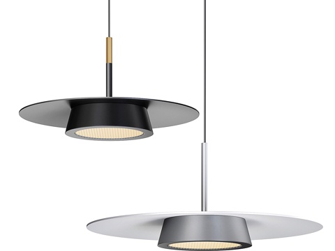 Modern Italian Minimalist Metal Chandelier