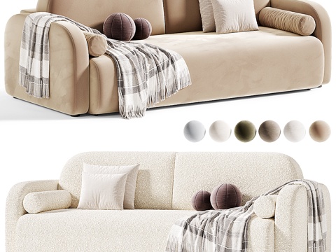 Cream Style double sofa small sofa milk white sofa lamb velvet sofa living room sofa office