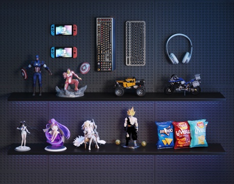 E-sports cartoon character keyboard headset