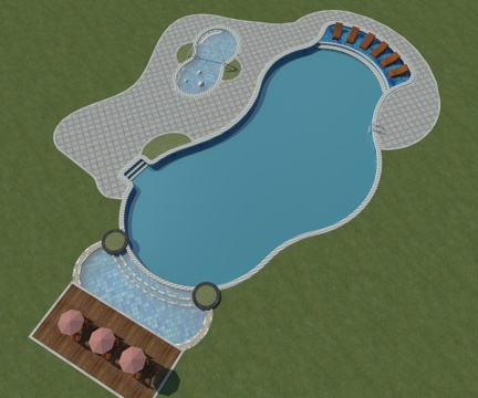 Natatorium outdoor pool infinity pool