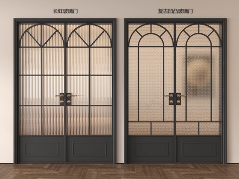 French Glass Double Door French Glass Door Double Door Middle Ancient Glass Door Glass Door Kitchen and Bathroom