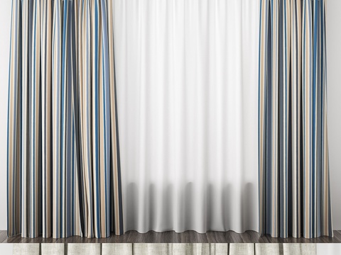 Hotel Curtain Bedroom Curtain Cloth Curtain Gauze Curtain Door Curtain Art Curtain Homestay Curtain People