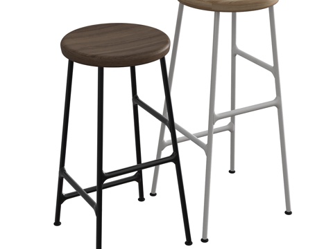 Bar Stool Combination Round Stool Simple Bar Stool Minimalist Bar Stool Fabric Iron Bar Stool Low Stool Bar