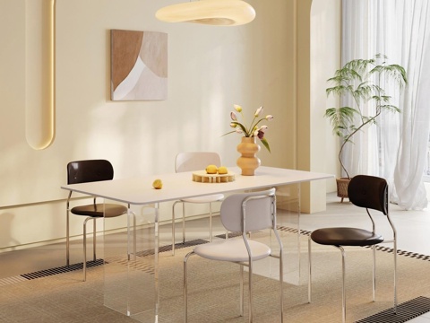 Cream minimalist home DiningRoom_no main lamp_open