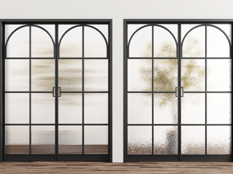 French European glass partition