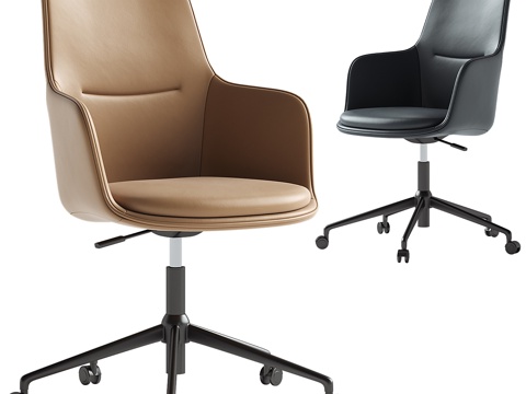 Modern Italian Leather Office Chair