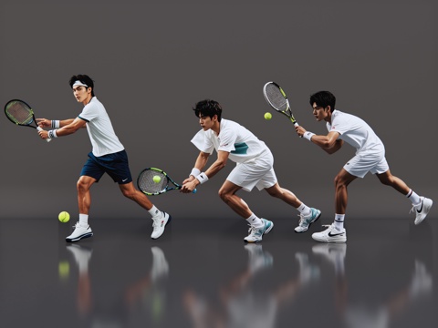 2D Modern Sport Man Tennis Figure Tennis Sport Tennis Prince Sport Figure