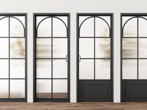 French European glass partition