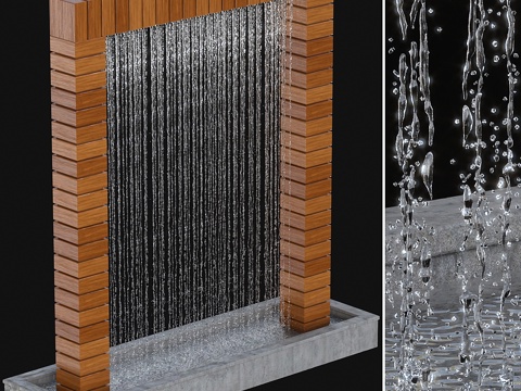 Water wall fountain water curtain wall stack waterfall water landscape wall waterfall water curtain drop landscape