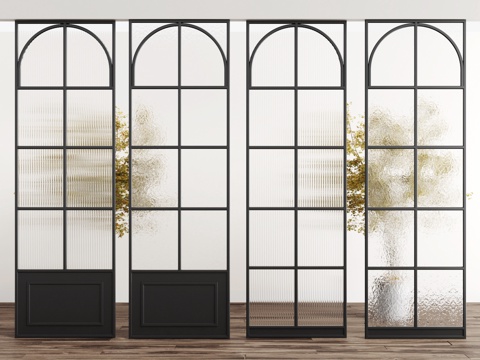 French European glass partition