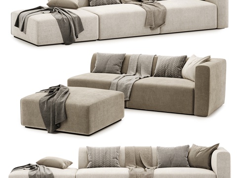 Cream Style sand release art sofa L-shaped sofa right angle sofa double sofa leisure sofa