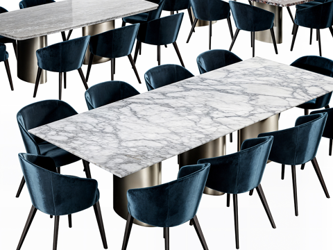 Modern Italian Affordable Luxury Style TANGERI Marble Dining Table and Chair