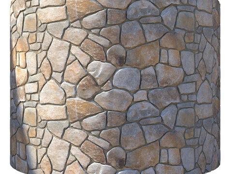 Neo-Chinese Style outdoor wool stone wall