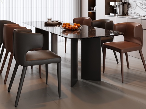 Italian Dining Table and Chair Combination