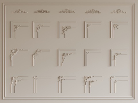 Gypsum components of simple European carved plaster line