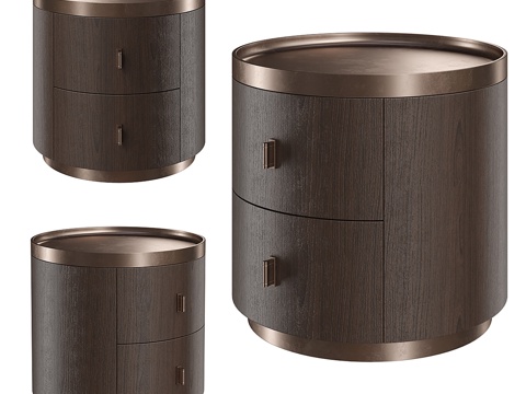 Modern Affordable Luxury Style Round Bedside Table