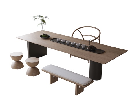 Modern tea table and chair combination