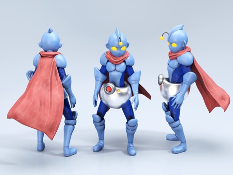 Modern game character virtual character Ultraman little Ultraman robot interstellar agent