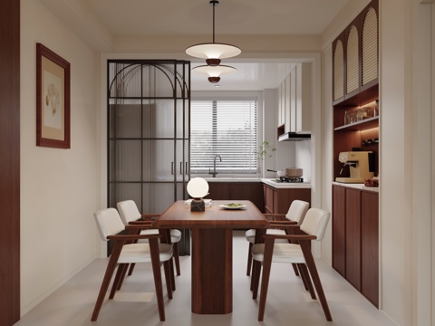 Mid-century Style DiningRoom Kitchen