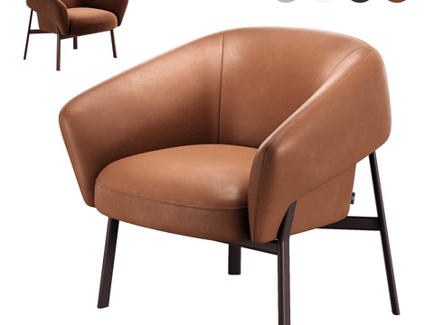 Single Sofa Casual Chair Leather Sofa