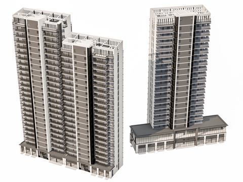 Modern Multi-storey Residential Building High-rise Residential High-end Residential Building