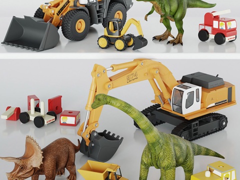 Engineering Vehicle Dinosaur Toy