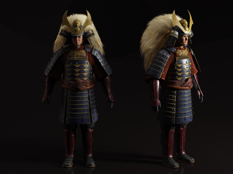 Modern Game Character Japanese Samurai Japanese Armor Warring States Character Armor