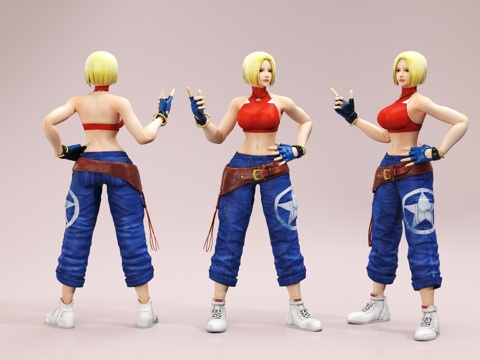 Modern Game Figure KOF Mary Mary Mary Fighter Short Hair Sexy