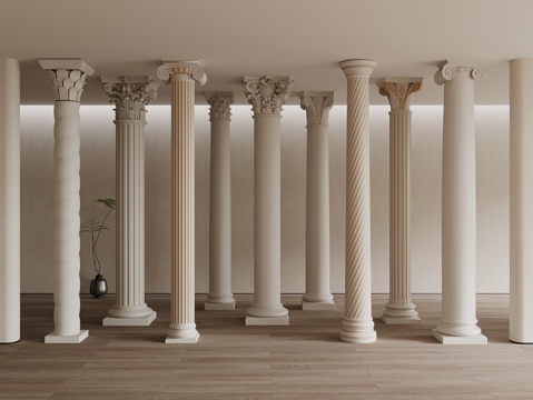 European Column Roman Column Simple European Roman Column Gypsum Column