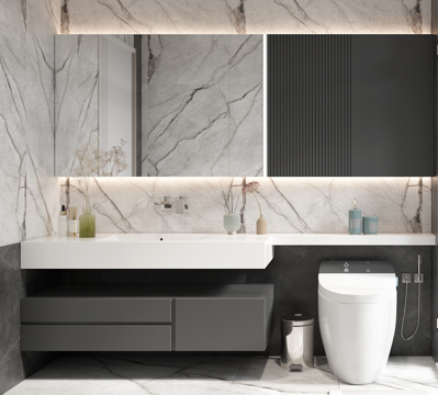 Minimalist bathroom cabinet