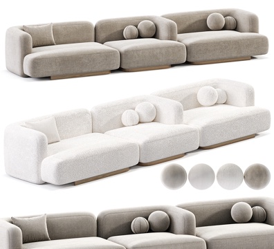 Cream style multi-person sofa sofa leisure sofa living room sofa office sofa line