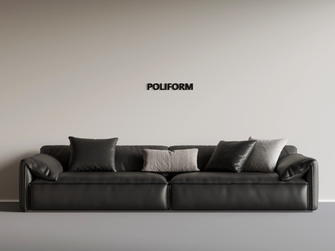 Modern Minimalist Sofa Multiplayer Sofa In-line Sofa Leather Sofa