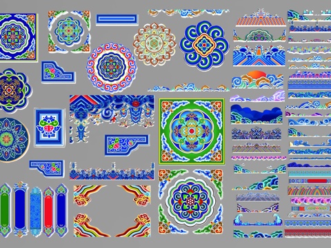 Tibetan Pattern Ethnic Decorative Crafts Tibetan Totem Embroidery Batik Traditional Elements