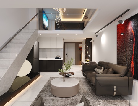 Modern Simple Duplex Apartment