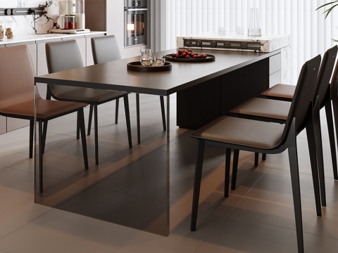 Italian Dining Table and Chair Combination