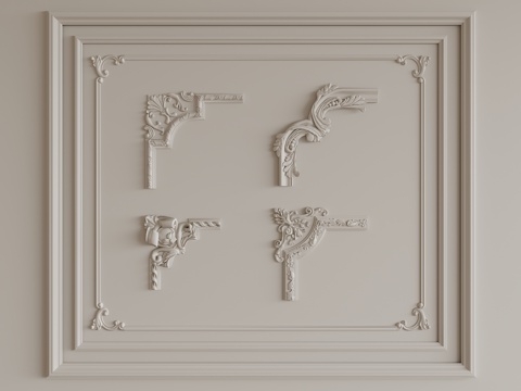 Gypsum components of simple European carved plaster line