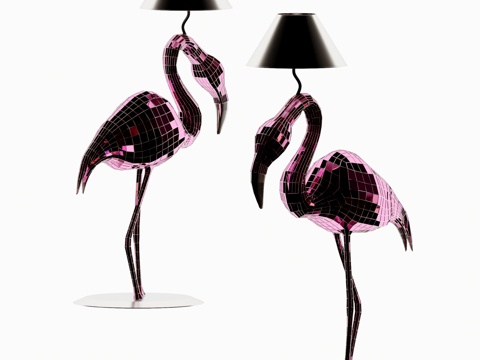 Modern Metal Flamingo Floor Lamp