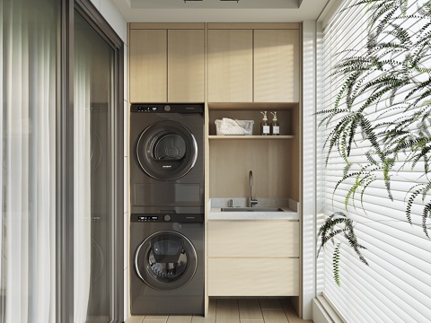 Modern Laundry Cabinet