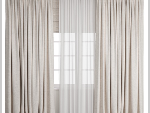 Fabric Curtain Hotel Curtain Homestay Curtain Cloth Curtain Gauze Curtain Door Curtain Shower Curtain Cream