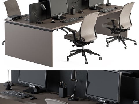 Modern Office Desk and Chair Staff Desk and Chair