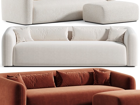 Modern Cream Style Mitchell Casual Sofa